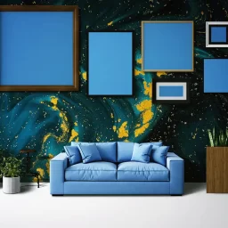 Golden Nebula 4d Mural Wallpaper